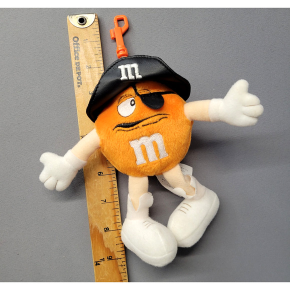 M&M's Orange Pirate Plush Keychain 9" Galerie Mars 2003 Stuffed Toy Collectible - Picture 12 of 16